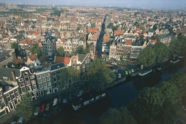 荷蘭辛格爾運河以內的阿姆斯特丹17世紀同心圓型運河區